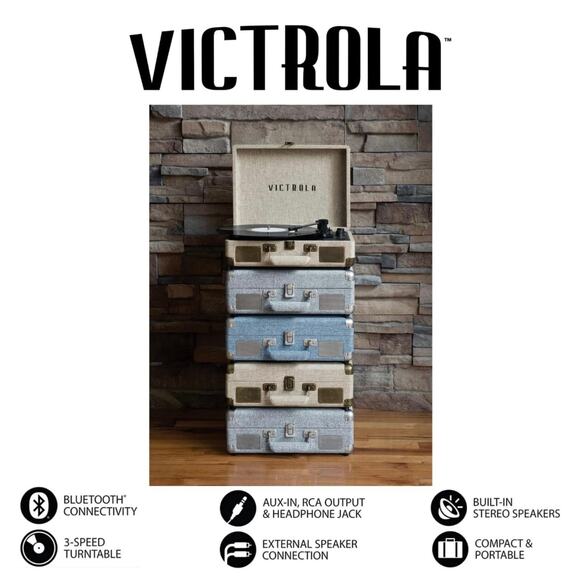 Victrola Journey+ Portable Turntable: Classic Vinyl Experience Record Player - Picture 5 of 8